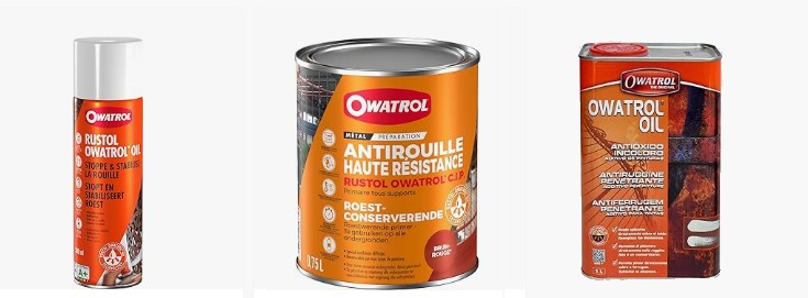 Les produits antirouille Rustol Owatrol