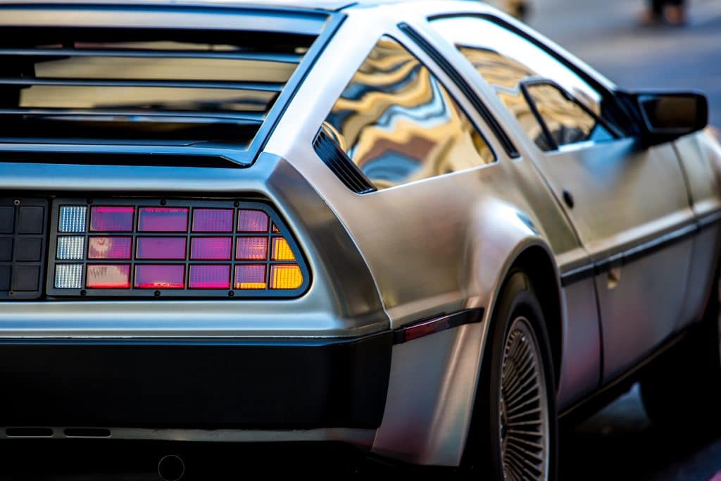 L'arrière de la DeLorean